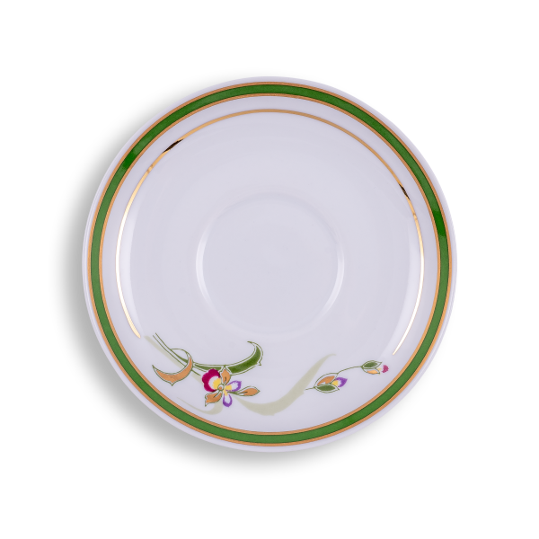 Linaria - Coffee cup saucer, green
