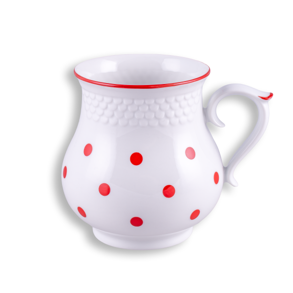 Panni - Mug, red dots, 0,45 liter