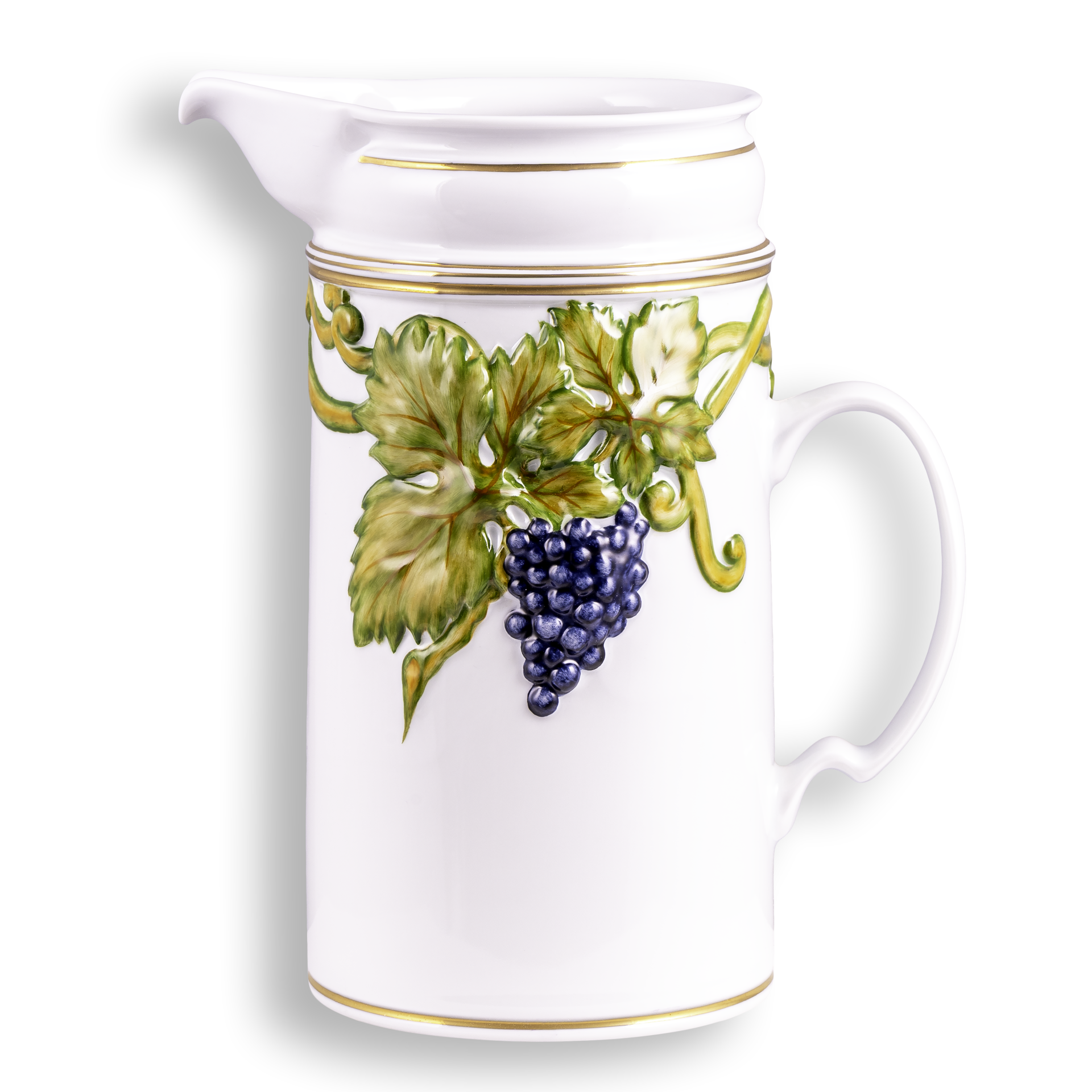 Blue Grapes Wine Pitcher