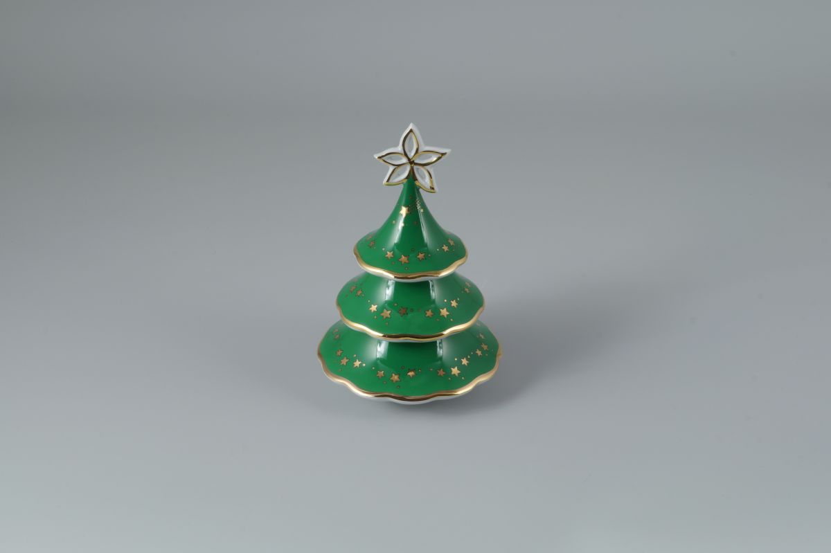 Zöld karácsonyfa gyertyatartó 3 részes kép