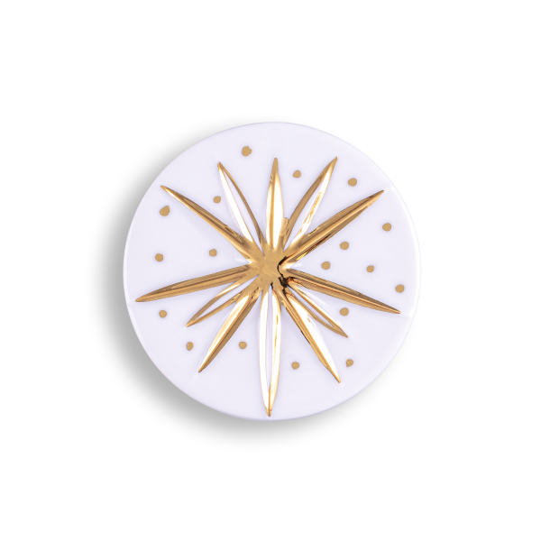 Christmas tree decoration, star, golden