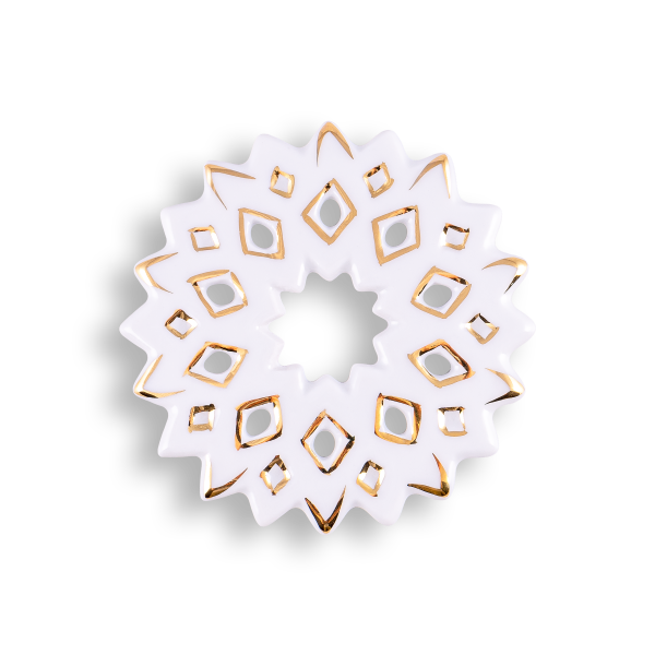 Christmas tree decoration, snowflake, golden