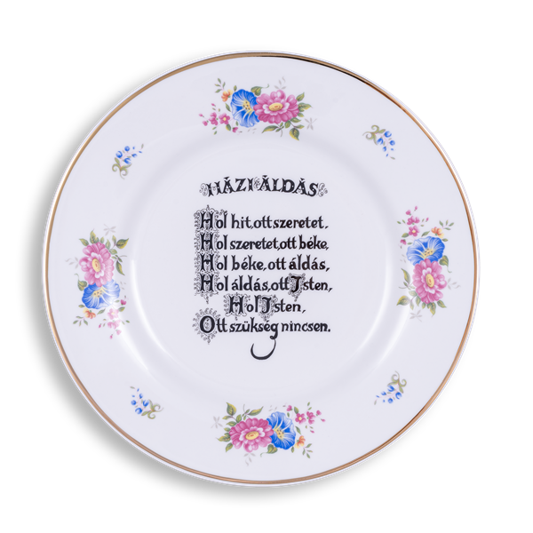 Hajnalka Hajnalka "házi áldás" wall plate, 27 cm