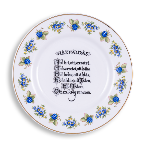 Mulberry (Szedres) "házi áldás" wall plate, 27 cm