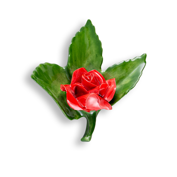 Rose, green-red, 8,5 cm