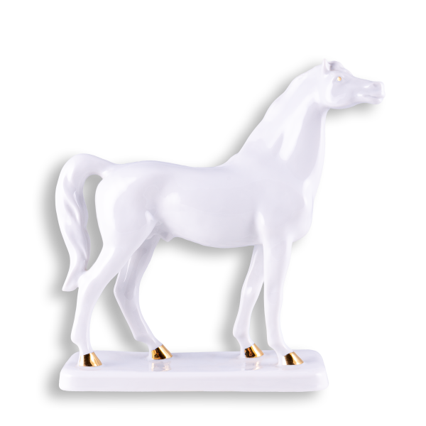 Arabian horse, white-golden