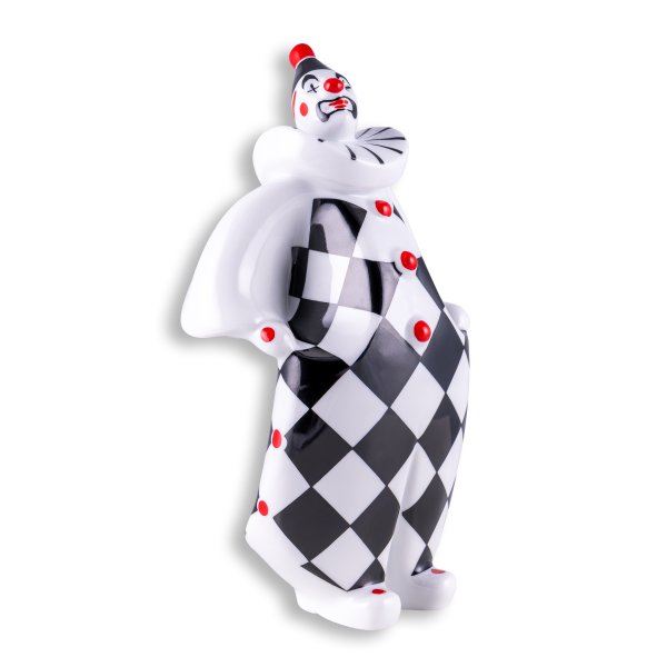 Clown, watching, checkered, large